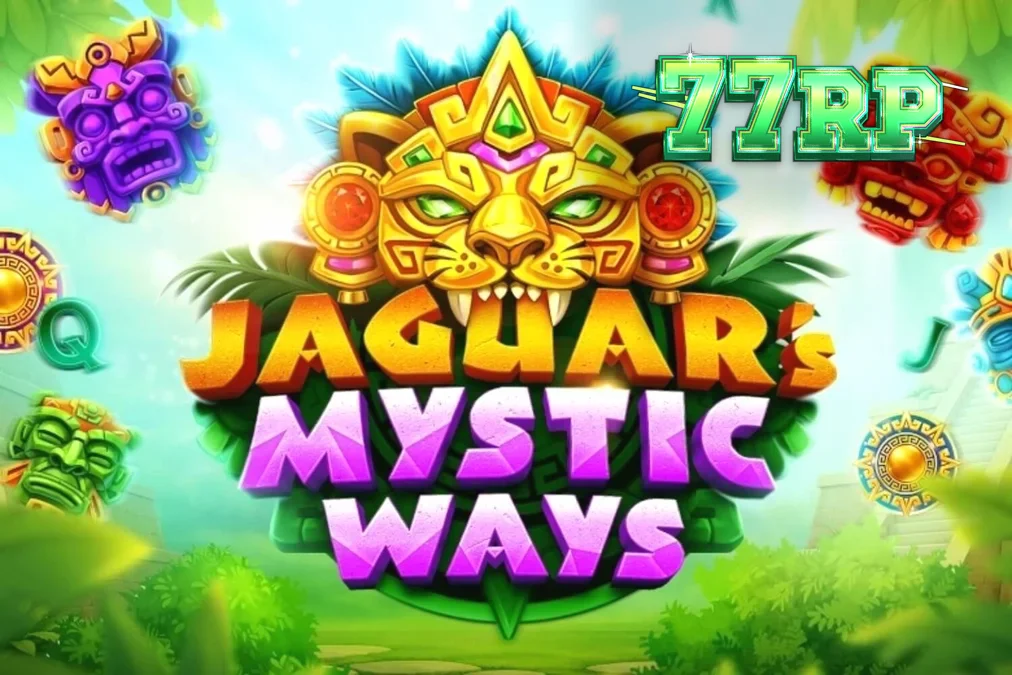 Pemandangan hutan kuno dan kuil emas dalam slot Jaguar’s Mystic Ways